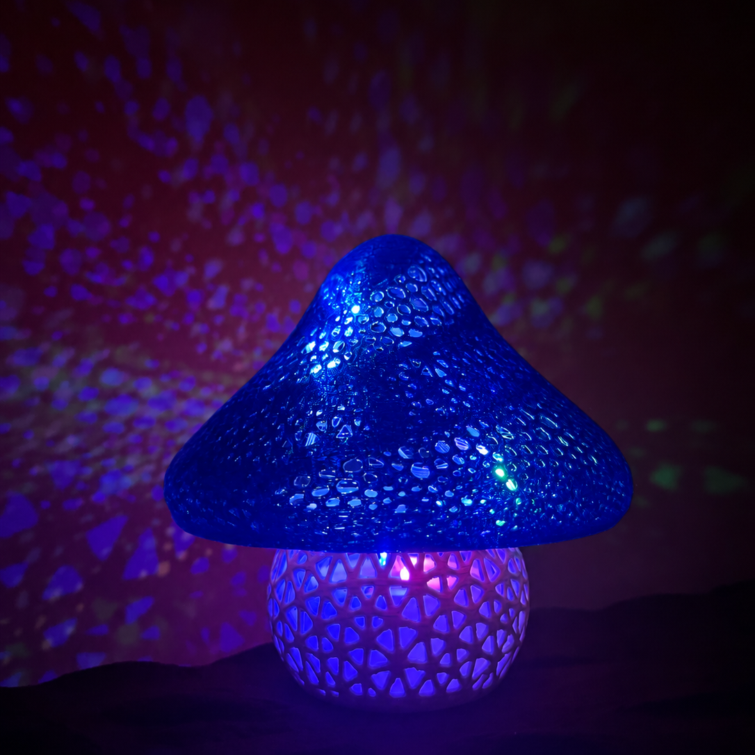 Blue Mushroom Lamp
