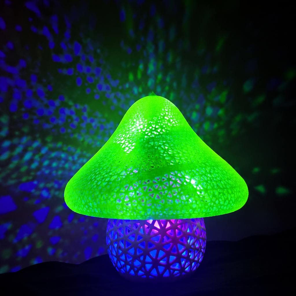 Fluorescent Green Mushroom Lamp