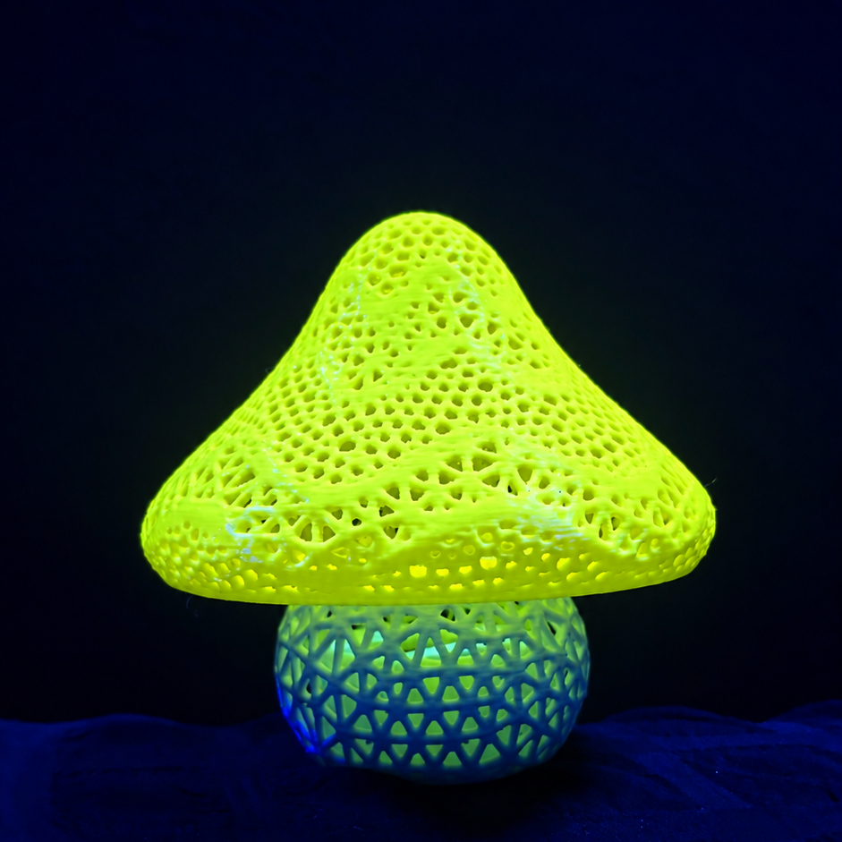 Fluorescent Yellow Mushroom Lamp