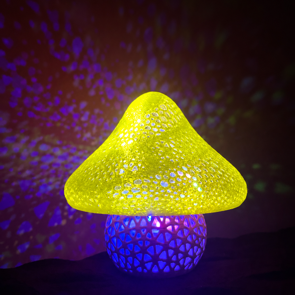 Fluorescent Yellow Mushroom Lamp