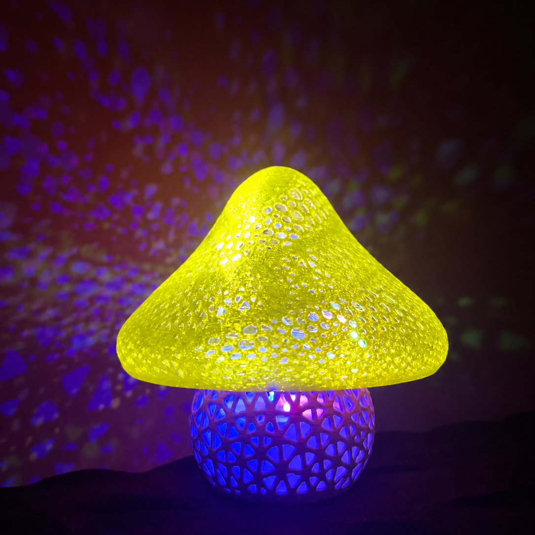 Fluorescent Yellow Mushroom Lamp
