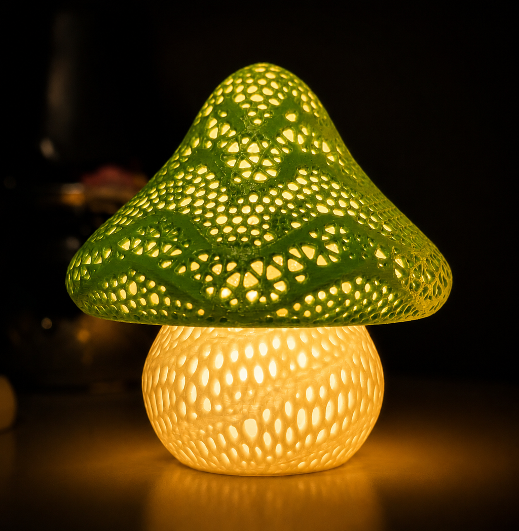 Green Mushroom Lamp