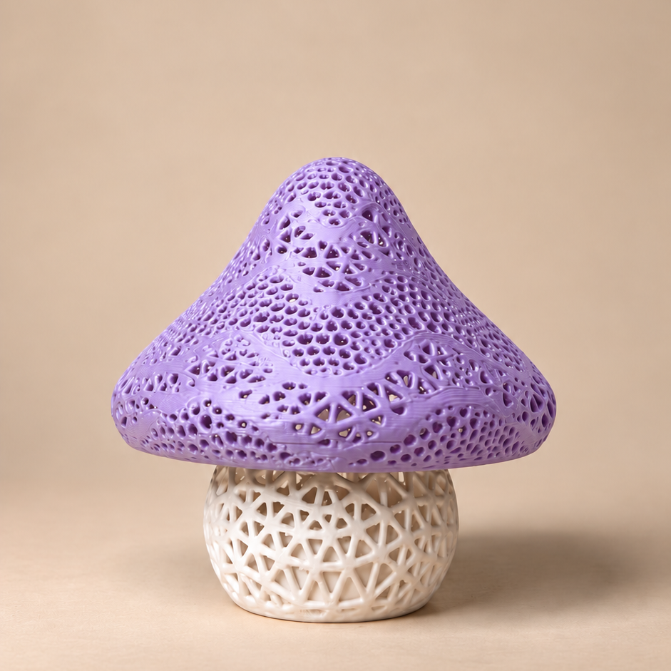 Purple Mushroom Lamp