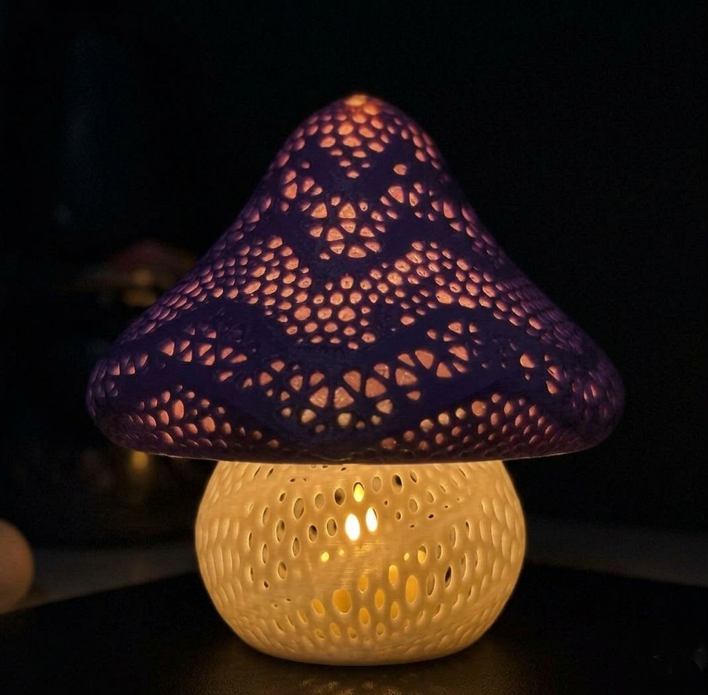 Purple Mushroom Lamp