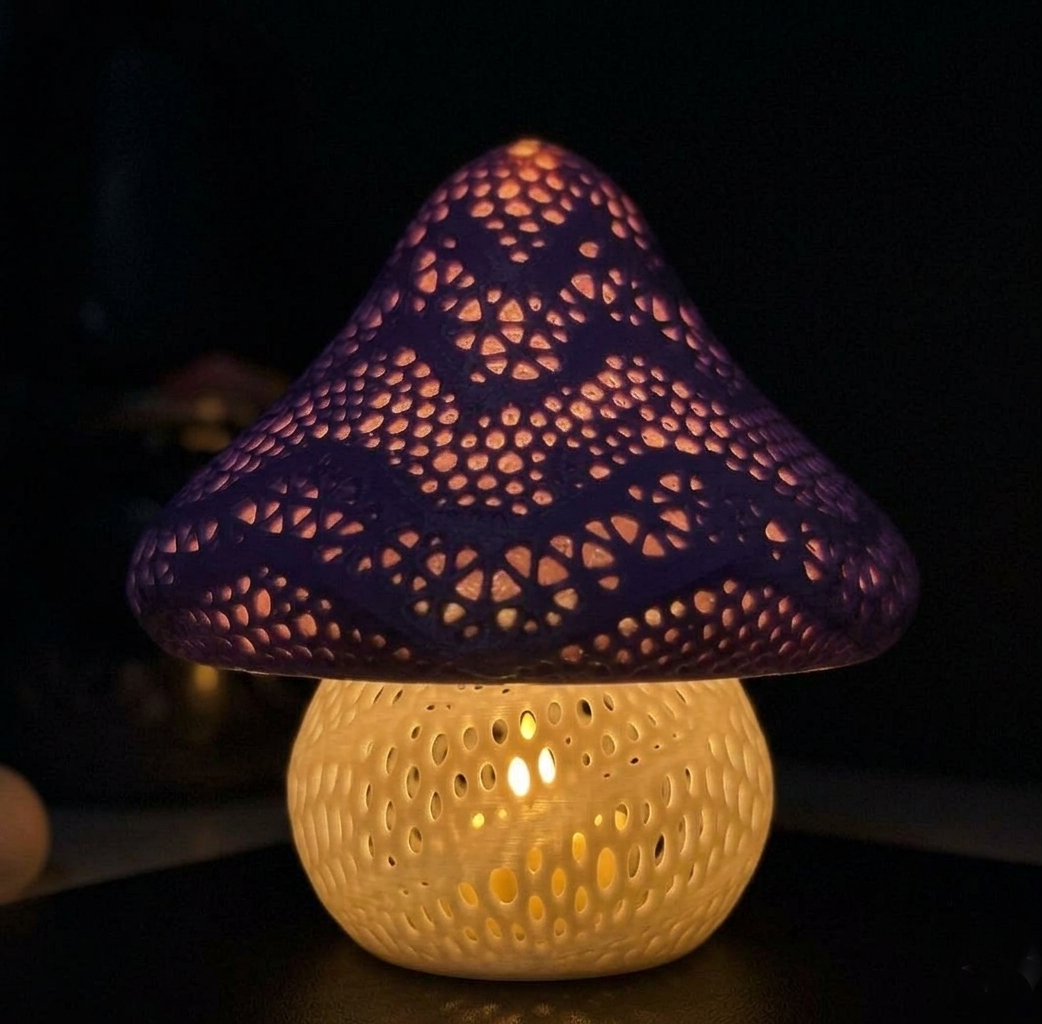 Purple Mushroom Lamp