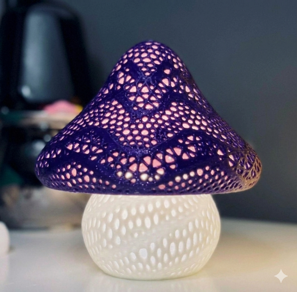 Purple Mushroom Lamp